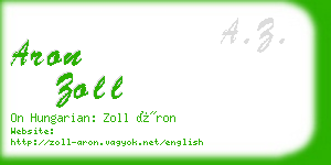 aron zoll business card